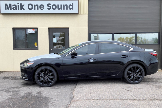2021 Mazda3 Turbo with professional window tint in North Bay